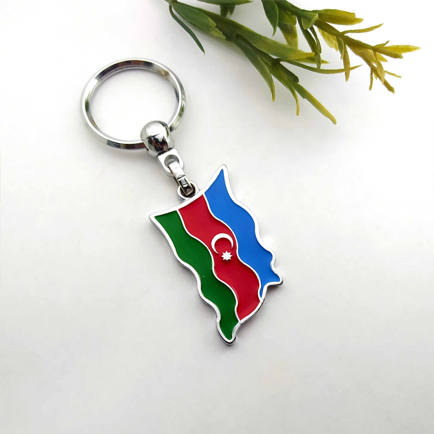 Azerbaycan Bayrak Anahtarlık