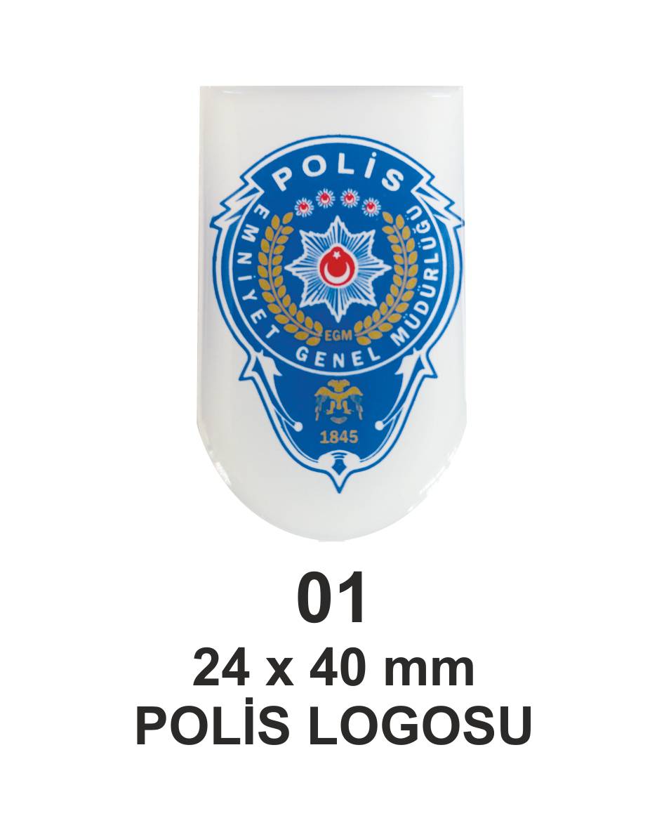 Polis Logolu Kabza Baskısı Damla Etiket