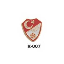 R-007  Mineli Türkiye Futbol Federasyonu,yakarozeti,yakarozetiimalatı,rozet,promosyon,dokumrozet