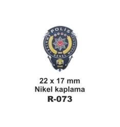 R-073 Polis Döküm Yaka Rozeti,rozet,polisarması,rozetimalatı,rozetimalatcısı,yakarozeti,dokumrozet